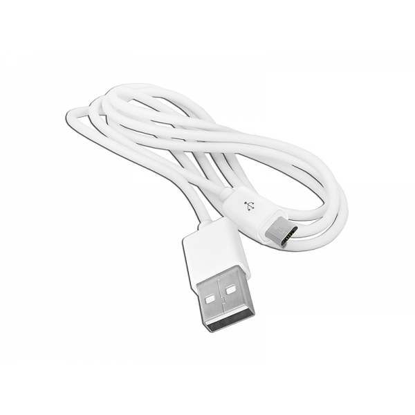 PS USB kabel -MicroUSB, 1m, bílý.