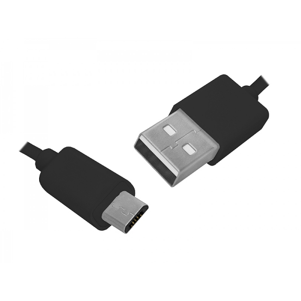PS USB kabel -MicroUSB, 1m, černý.