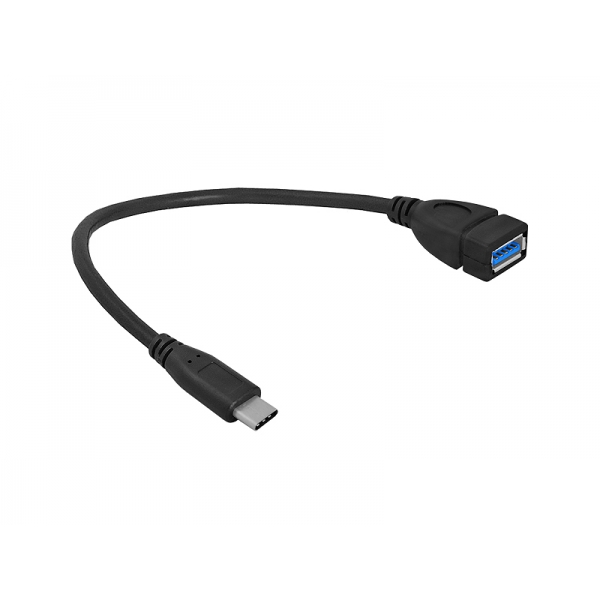 OTG kabel: USB Type-C konektor - USB zásuvka, 20cm.