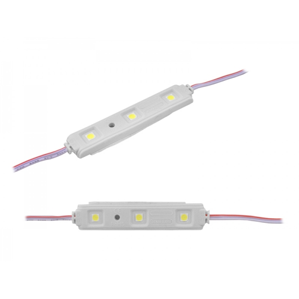 PS LED-5050 modul 3 diody, denní svícení, bílá, voděodolná.