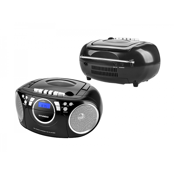 PS Boombox Hyundai TRC788AU3BS FM digitální tuner, kazeta, CD / MP3, USB, AUX.