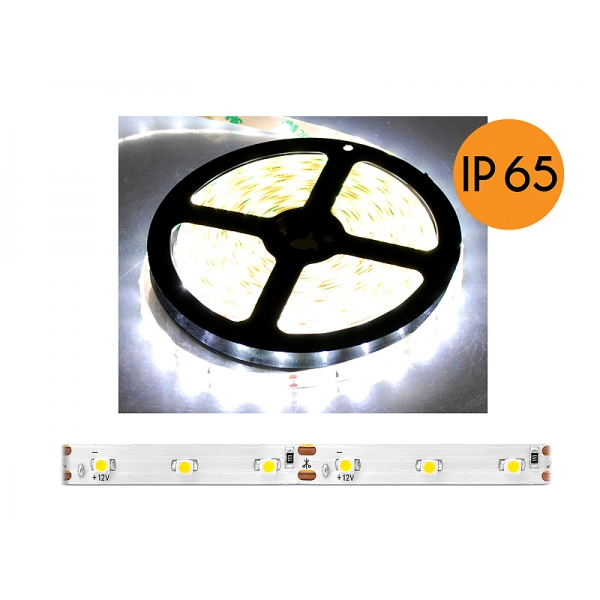 PS ECO LED lano, voděodolné, přirozené bílé světlo (4000K), 300 LED, 5m, bílý substrát, SMD2