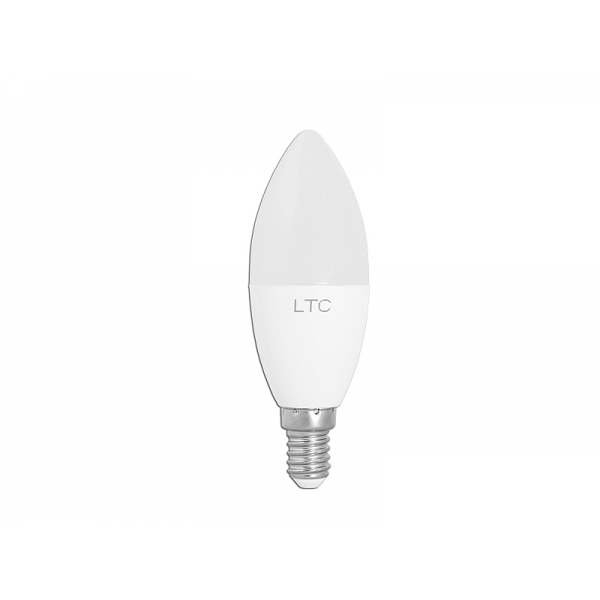 Žárovka PS LTC LED C37 E14 SMD 7W 230V, teplé bílé světlo, 560lm.