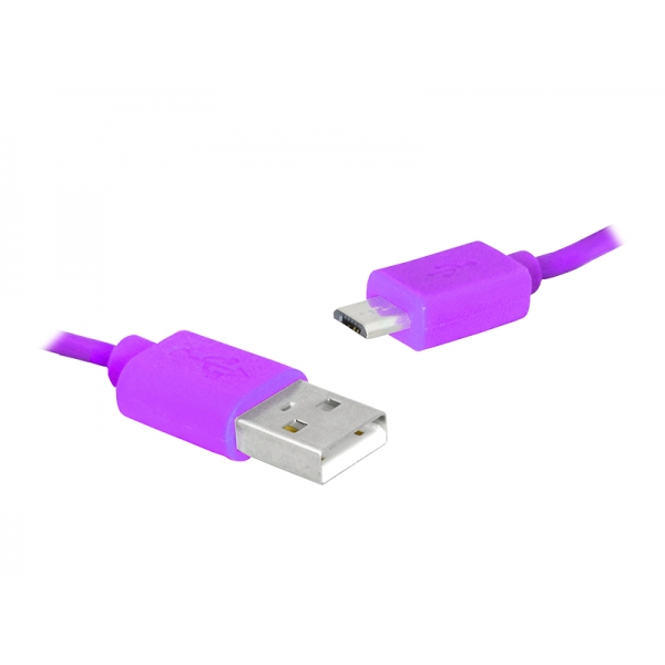 PS USB-micro USB kabel 1,5m, růžový, HQ.