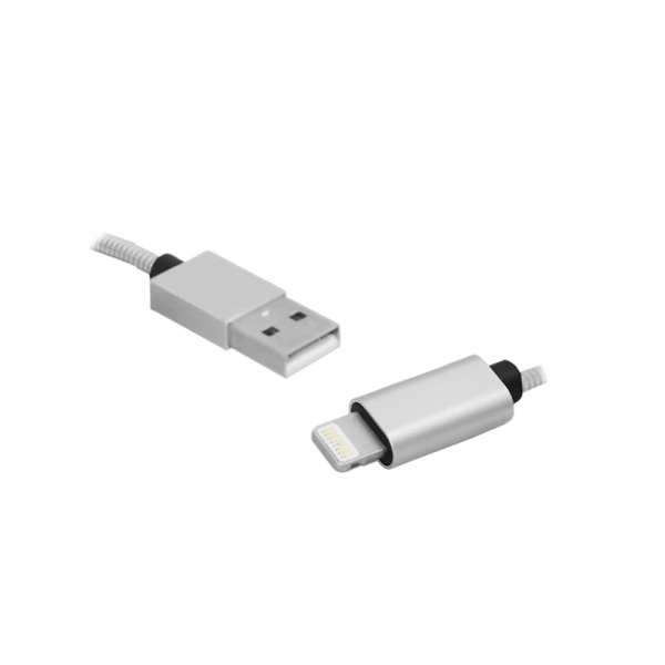 PS USB-iphone kabel 1m, stříbrný.