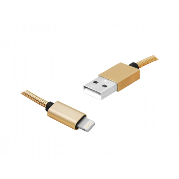 PS USB-iphone kabel 1m, zlatý.