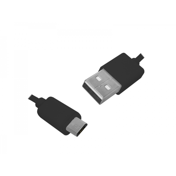PS USB kabel - microUSB, 3m, černý.