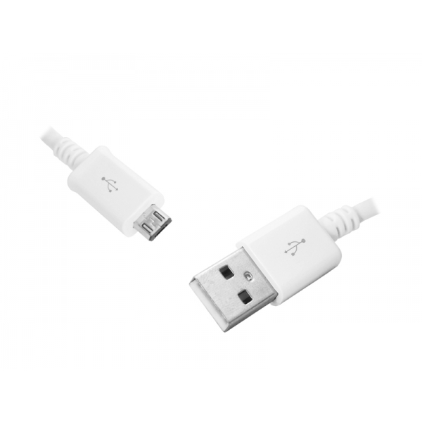 PS USB kabel - microUSB, 3m, bílý.