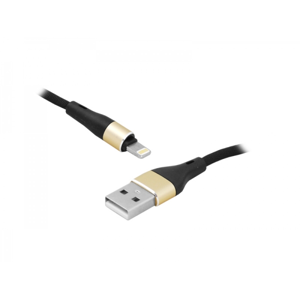 PS USB kabel - IPHONE 8pin, 1m, černý.