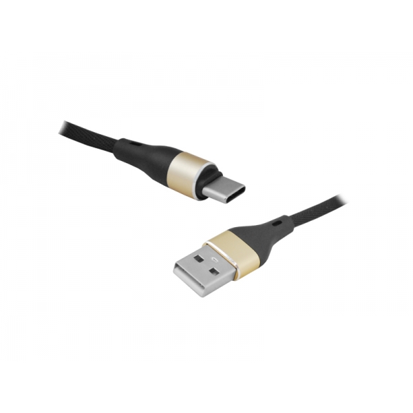Kabel PS USB - Type-C, 1 m, černý.