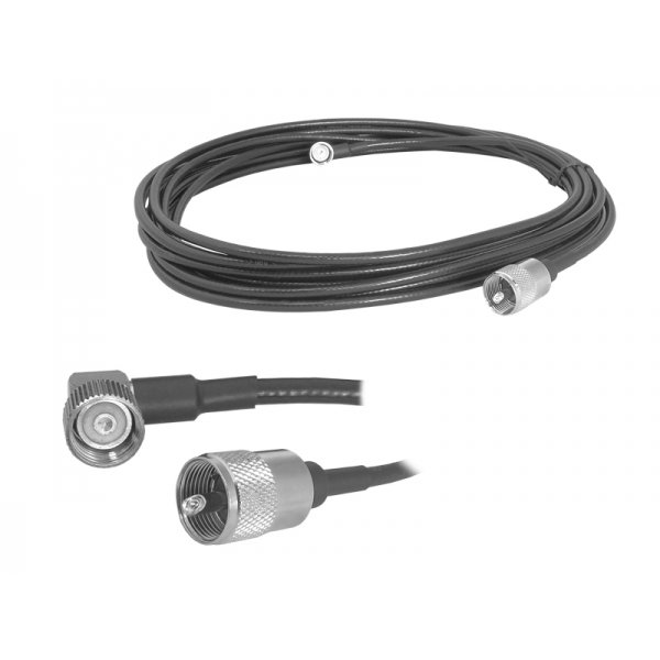 CB anténní kabel do auta se zástrčkou LC27 a zástrčkou UHF, 6m.