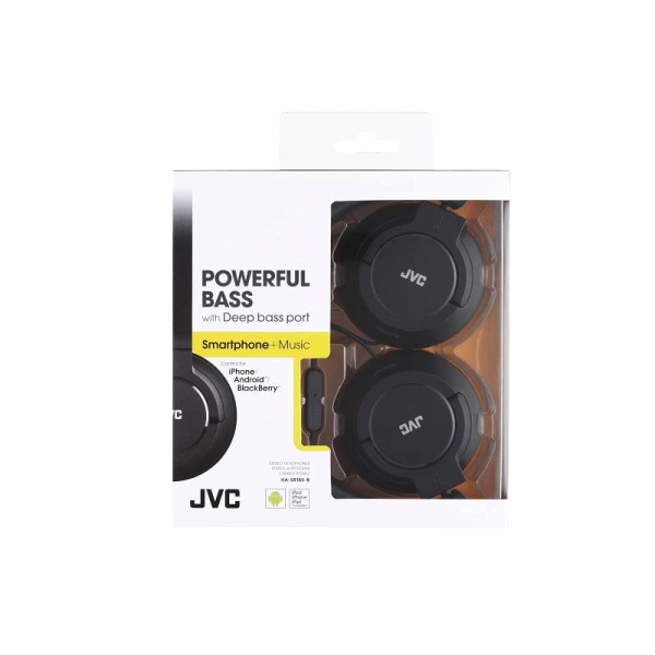JVC sluchátka HAS-R185BE + mikrofon, černá.