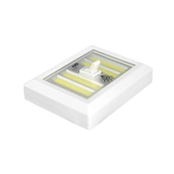 LTC Nástěnné svítidlo, 3W COB LED spínač na baterie + magnet / samolepka.