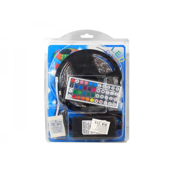 PS Set: LED řetěz RGB IP65 300 LED SMD5050 5m + driver + zdroj.
