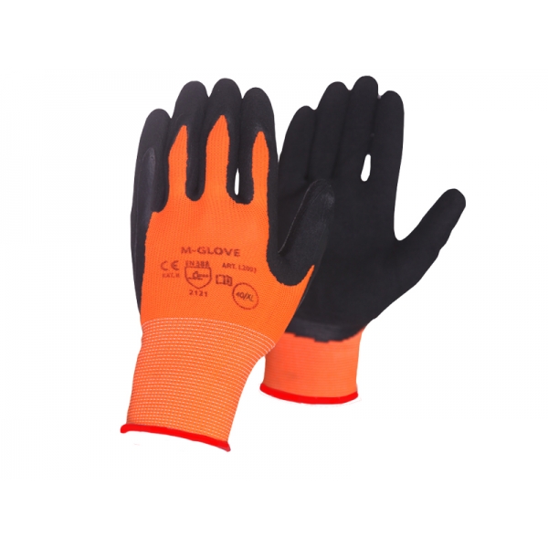 Ochranné rukavice 8 "" LATEX ORANGE FOAM * 12 SUPER L2003 (12 párů).