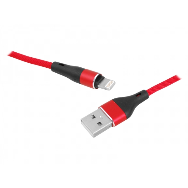 PS USB kabel - IPHONE 8pin 2m červený.