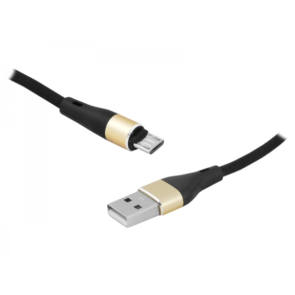PS USB kabel - microUSB 2m černý.