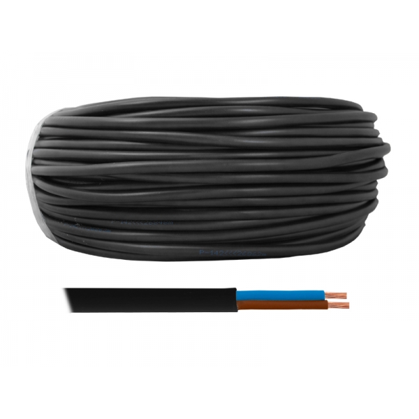 OMY kabel 2x1,5 300 / 300V kulatý černý, 100m.