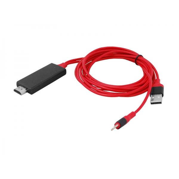 IPHONE MHL HDMI / Lightning + USB 2M kabel.