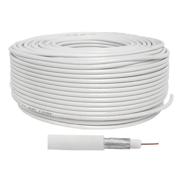 Koaxiální kabel 3c2v bílý 100m