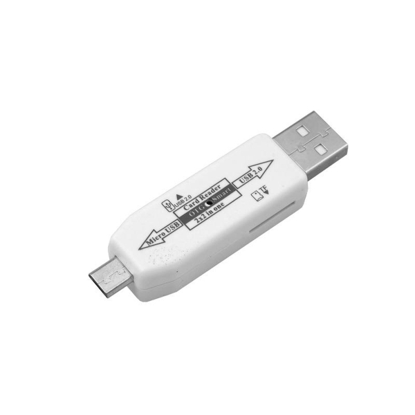 Zástrčka adaptéru Micro USB - zásuvka USB / SD HUB.