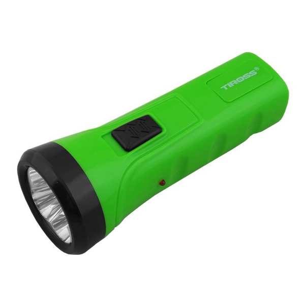 Ruční svítilna 4-LED TS-1877 s 500mAh baterií, zelená.