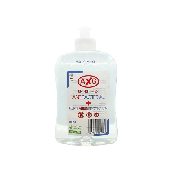 AXG antibakteriální gel s aloe vera 0,5L.