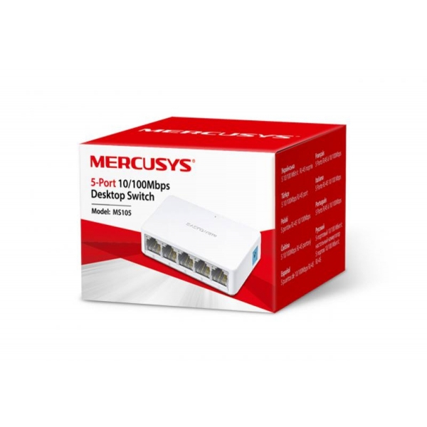 Přepínač Mercusys MS105, 5 portů RJ45 10/100 Mbps.