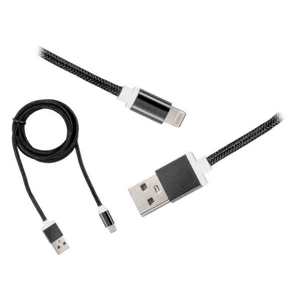 USB kabel - iPhone 5p, 1 m, černý.