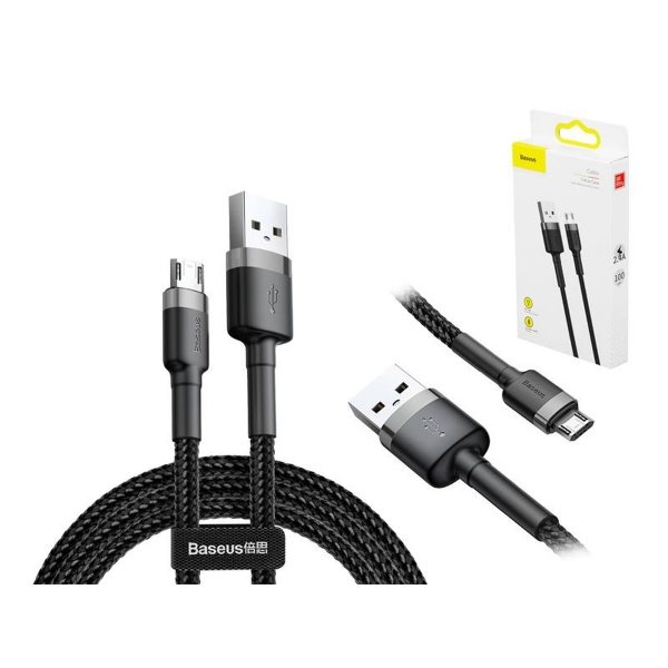 USB kabel - Baseus microUSB, 1 m, 2,4A.