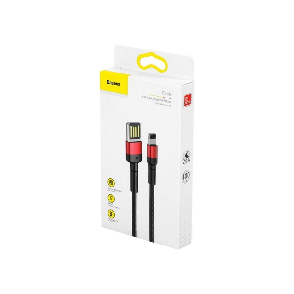 USB kabel - iPhone 8pin Lightning, 1 m, 2,4 A, Baseus, Quick Charge.