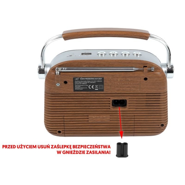 Retro LTC NIDA bluetooth přenosné rádio, AM / FM / MP3 / USB / SD vestavěná baterie 1200mAh.