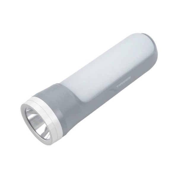 Ruční svítilna TS-1857 1-LED 1W + 20 LED s baterií 1200mAh, šedá.