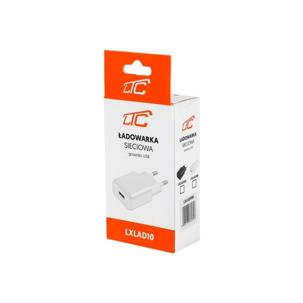 LTC USB 5V / 1A nástěnná nabíječka bílá krabička.