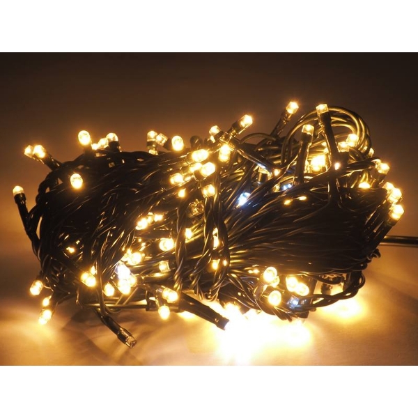 Osvětlení vánočního stromku 200 x LED Blesk teplá bílá + blesk studená bílá IP44 230V