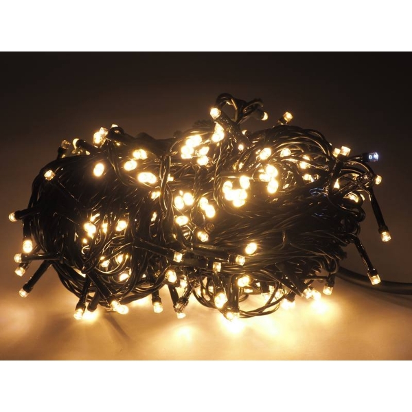 Osvětlení vánočního stromku 300 x LED blesk, teplá bílá + blesk studená bílá, IP20, 230V.