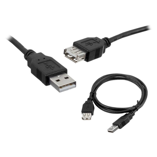 USB prodlužovací kabel, typ A, zástrčka-zásuvka 1m.