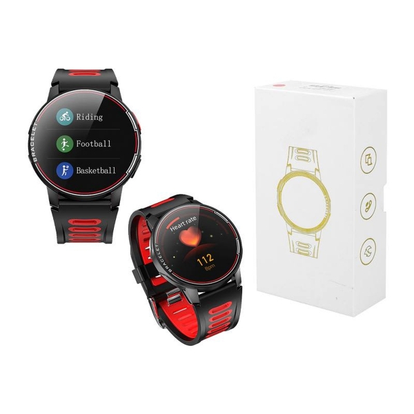 Sportovní hodinky, chytré hodinky Senbono S20 Smart, červené.