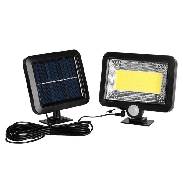 LTC COB lampa, 10W solární panel, pohybový a soumrakový senzor, baterie 1800mAh.