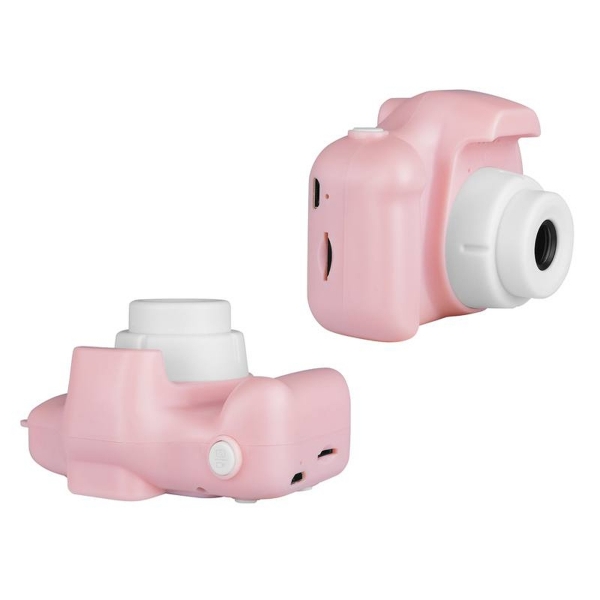 Digitální fotoaparát s funkcí fotoaparátu, vhodný pro děti, růžový.