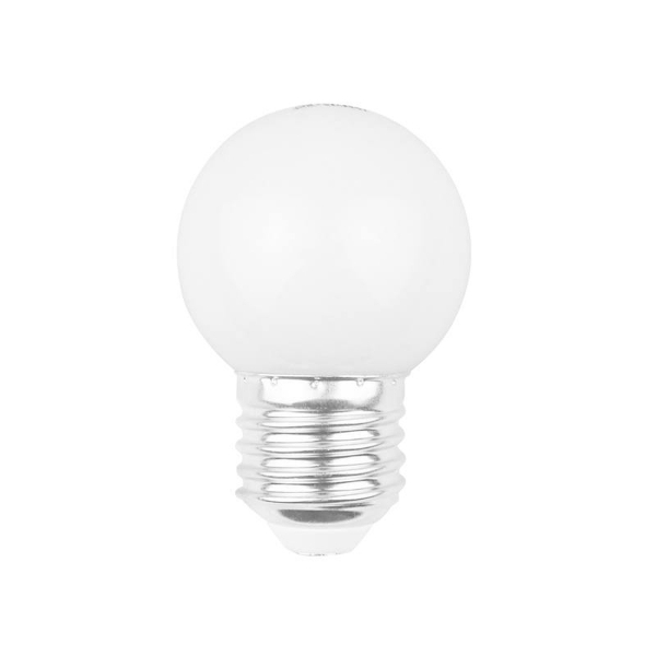 Sada LED žárovek E27 / G45 / 2 W, zahradní světelná girlanda, bílá, 5 ks.