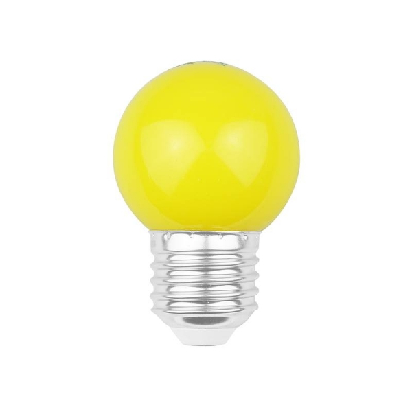 Sada LED žárovek E27 / G45 / 2 W, zahradní světelná girlanda, žlutá, 5 ks.