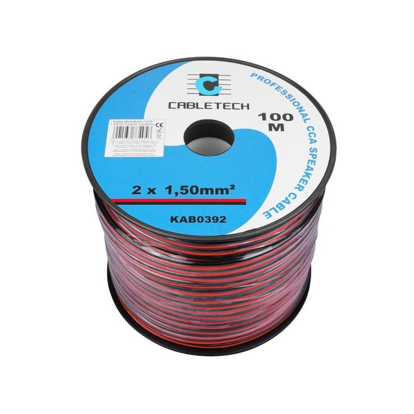 2x 1,50 CCA černý / červený reproduktorový kabel