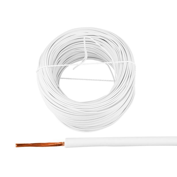 LgY / H05V-K 1x0,5 kabel, bílý (100 m).