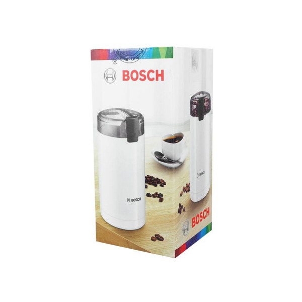 Bílý mlýnek na kávu Bosch 180W