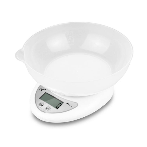 Kuchyňská váha LTC dodávaná s miskou, bílá.