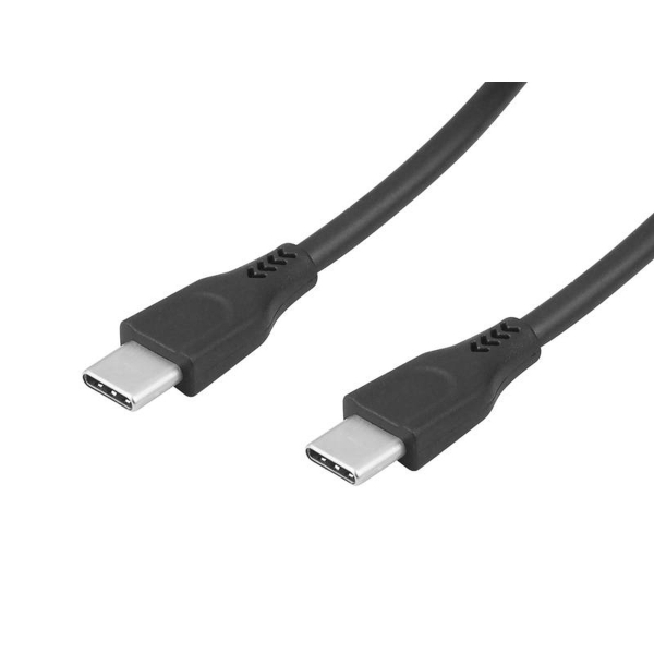USB TYP-C / TYP-C (PD) 3.1A KABEL, SOMOSTEL, ČERNÝ, 3100mAh, QC 3.0, 2m, POWERLINE SMS-BT05.