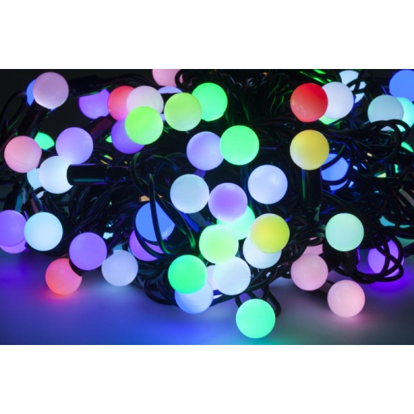 Vánoční osvětlení LED RGB (hladká změna barev) - 10m