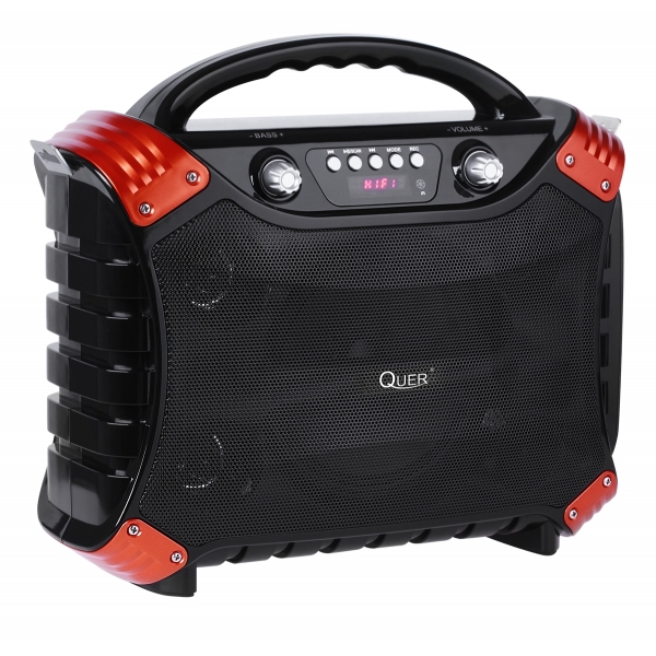 Prenosný aktivní systém reproduktorů Quer s funkcí MP3, Bluetooth, FM rádio a Karaoke