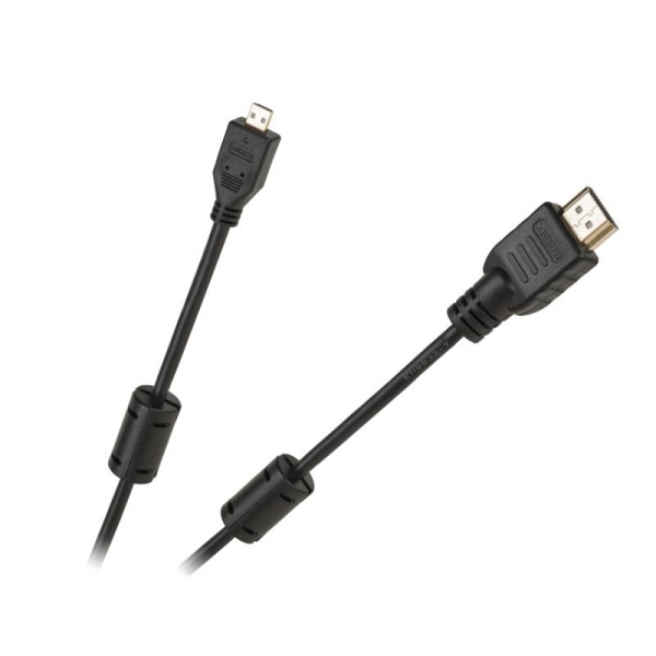 Kabel  zástrčka HDMI typ A -  zástrčka mikro HDMI typ D Cabletech economic